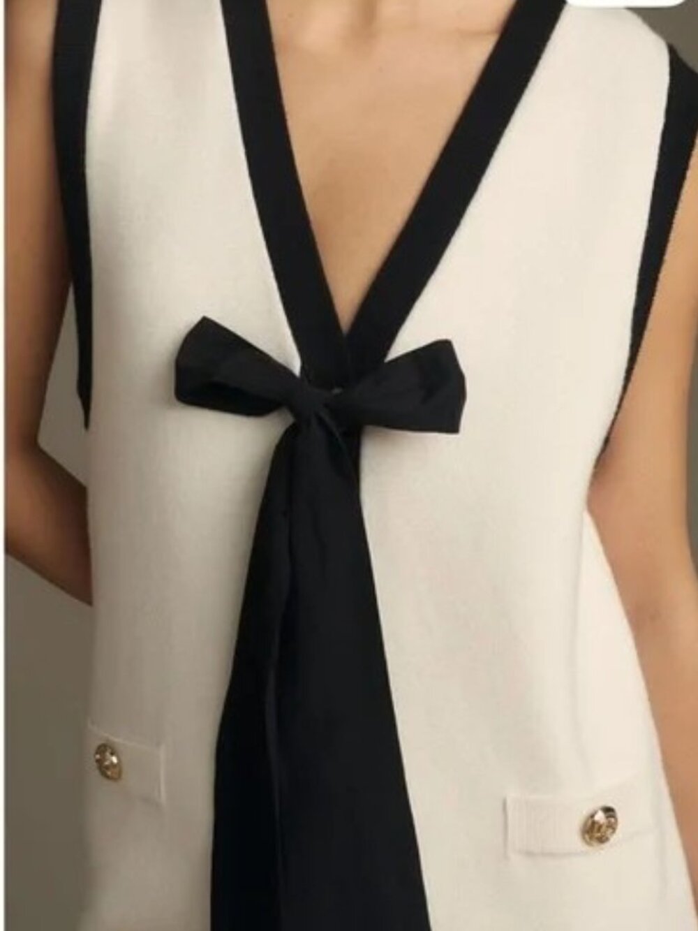 Nicole Knit Midi Dress with Tie - Picture 3 of 9